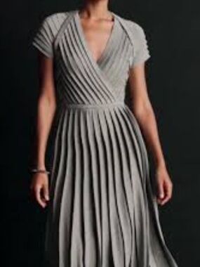 Belleville Stretch Knit Dress from The Fold London Women's UK 12/ US 8 Silver